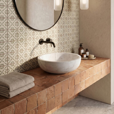 Abode Matte Glazed Terracotta Tiles 6×6 (TL80915) Room Scene Image